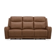 Pemberly Row Contemporary Butternut Power Reclining Sofa and Recliner