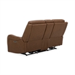 Pemberly Row Contemporary Butternut Power Reclining Sofa and Loveseat