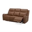 Pemberly Row Contemporary Butternut Power Reclining Sofa and Loveseat