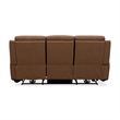 Pemberly Row Contemporary Butternut Power Reclining Sofa and Loveseat
