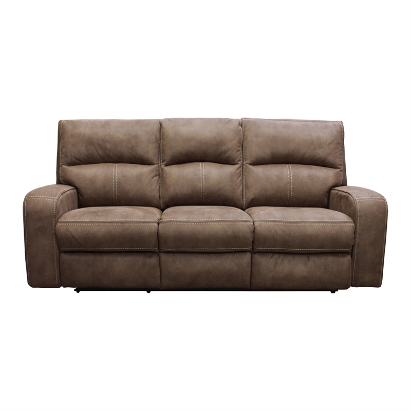 Pemberly Row Contemporary Kahlua Power Reclining Sofa and Recliner