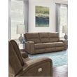 Pemberly Row Contemporary Kahlua Power Reclining Sofa and Recliner