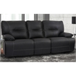 Pemberly Row Contemporary Black Power Reclining Sofa and Two Recliners
