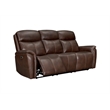 Pemberly Row Contemporary Auburn Power Reclining Sofa and 2 Recliners