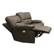 Pemberly Row Contemporary Chocolate Power Reclining Sofa and Recliner