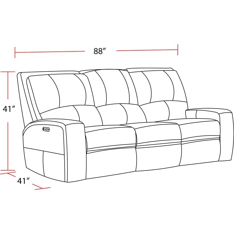 Pemberly Row Contemporary Bourbon Power Reclining Sofa and Loveseat