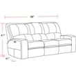 Pemberly Row Contemporary Bourbon Power Reclining Sofa and Loveseat