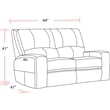 Pemberly Row Contemporary Bourbon Power Reclining Sofa and Loveseat