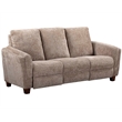 Pemberly Row Contemporary Biscotti Power Reclining Sofa and 2 Recliners