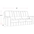 Pemberly Row Contemporary Saddle Power Reclining Sofa and Two Recliners