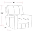 Pemberly Row Contemporary Saddle Power Reclining Sofa and Two Recliners
