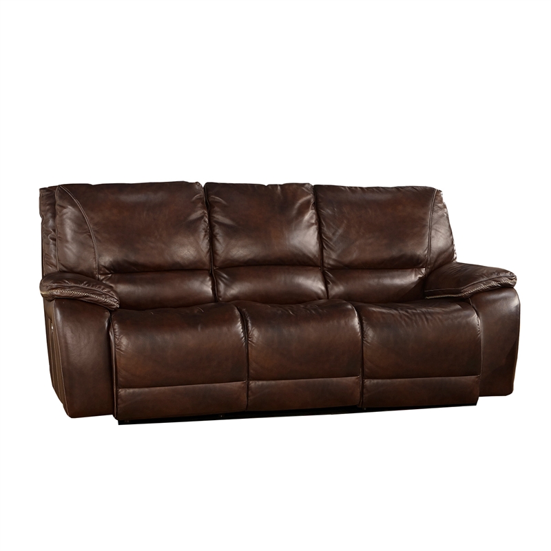 Pemberly Row Contemporary Burnt Sienna Power Reclining Sofa and Recliner