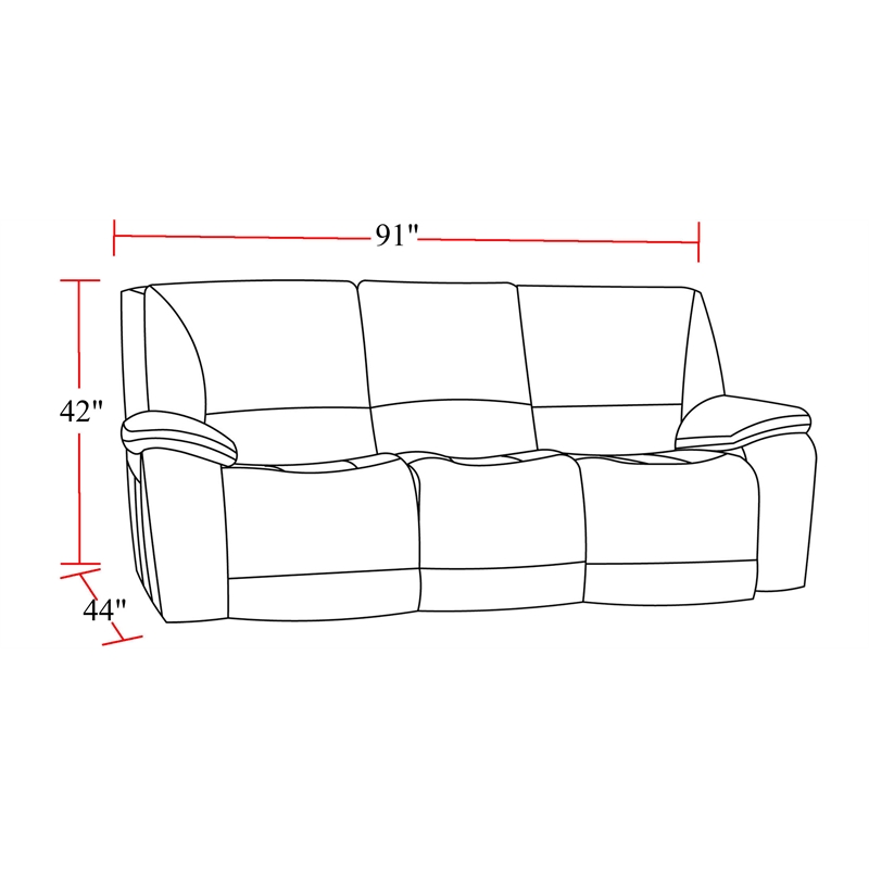 Pemberly Row Contemporary Burnt Sienna Power Reclining Sofa and Recliner