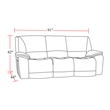 Pemberly Row Contemporary Burnt Sienna Power Reclining Sofa and Recliner