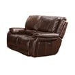 Pemberly Row Contemporary Burnt Sienna Power Reclining Sofa and Loveseat