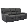 Pemberly Row Contemporary Slate Power Reclining Sofa and Two Recliners