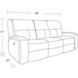 Pemberly Row Contemporary Slate Power Reclining Sofa and Two Recliners