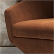 Pemberly Row Modern / Contemporary Fabric Rust Swivel Chair Two Pack