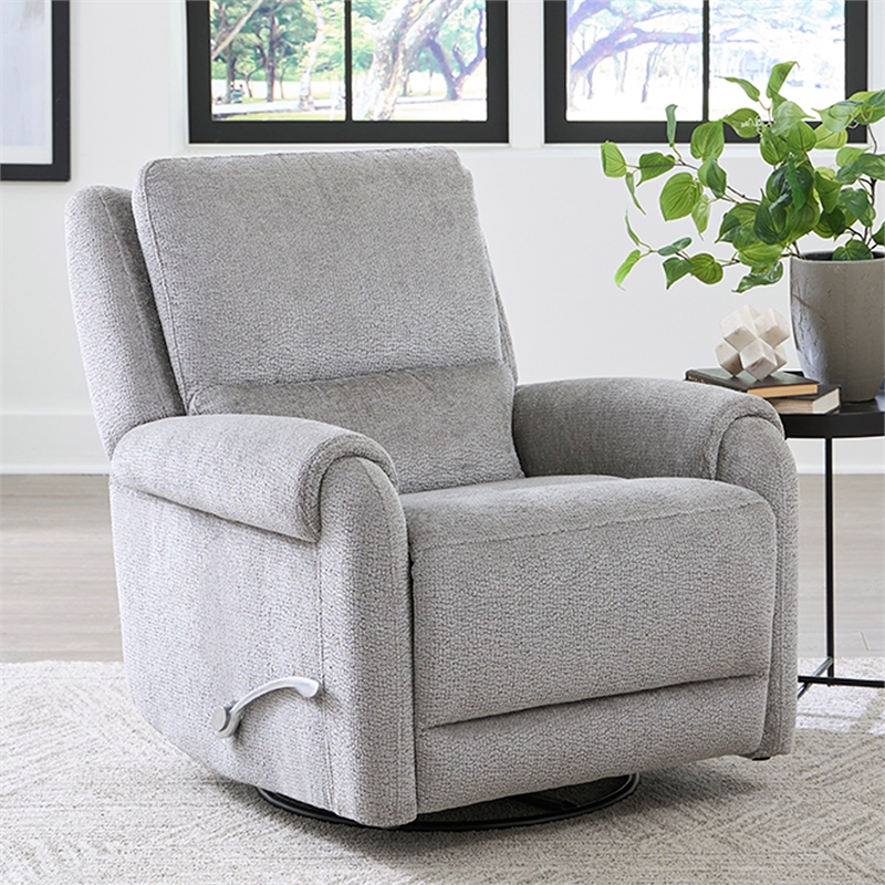 Pemberly Row Contemporary Shadowplay Manual Swivel Glider Recliner
