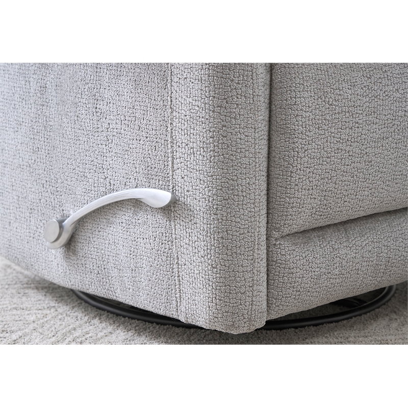 Pemberly Row Contemporary Shadowplay Manual Swivel Glider Recliner