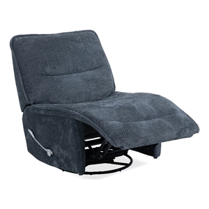 Pemberly Row Contemporary Fabric Midnight Blue Armless Recliner