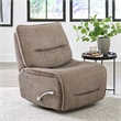 Pemberly Row Contemporary Fabric Wheat Armless Recliner Two Pack