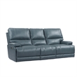 Pemberly Row Contemporary Azure Power Reclining Sofa and Recliner