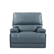Pemberly Row Contemporary Azure Power Reclining Sofa and Recliner