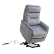 Pemberly Row Contemporary Capri Silver Power Lift Recliner Two Pack