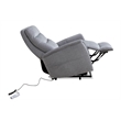Pemberly Row Contemporary Capri Silver Power Lift Recliner Two Pack