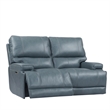 Pemberly Row Contemporary Azure Power Reclining Sofa and Loveseat