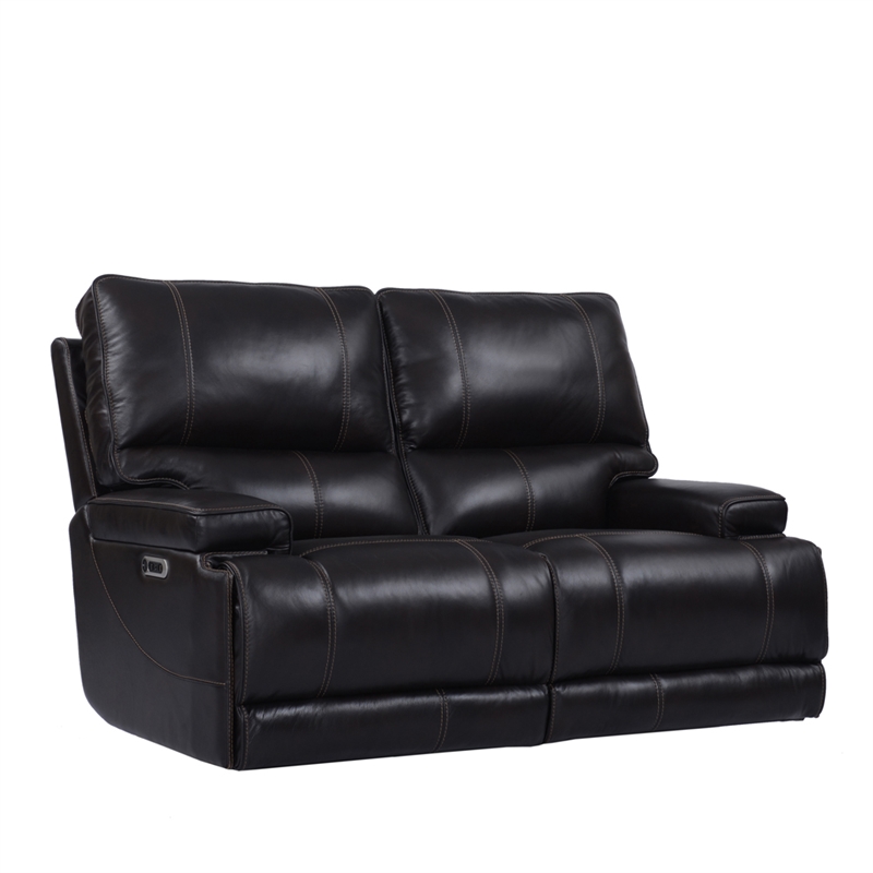 Pemberly Row Contemporary Coffee Power Reclining Sofa and Loveseat