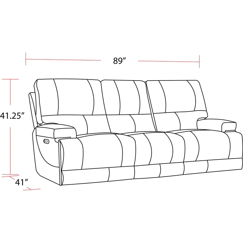Pemberly Row Contemporary Coffee Power Reclining Sofa and Loveseat