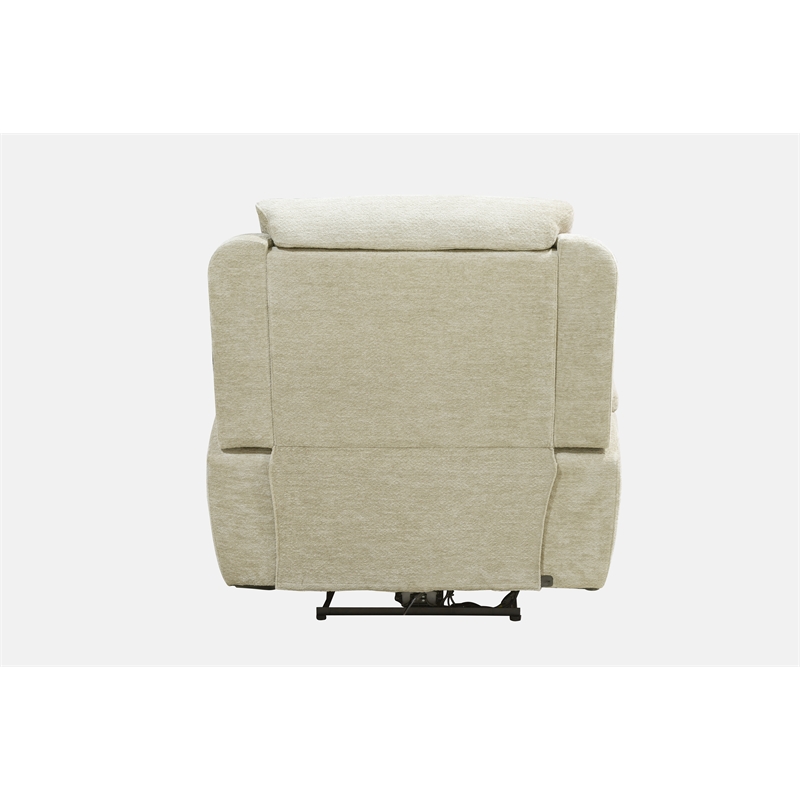 Pemberly Row Contemporary Fabric Power Reclining Sofa and Recliner