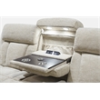 Pemberly Row Contemporary Fabric Power Reclining Sofa and Recliner