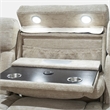 Pemberly Row Contemporary Fabric Power Reclining Sofa and Recliner