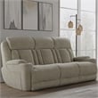 Pemberly Row Contemporary Fabric Power Reclining Sofa and Recliner