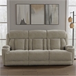 Pemberly Row Contemporary Fabric Power Reclining Sofa and Recliner