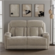 Pemberly Row Contemporary Fabric Power Reclining Sofa and Loveseat