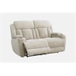 Pemberly Row Contemporary Fabric Power Reclining Sofa and Loveseat