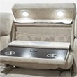 Pemberly Row Contemporary Fabric Power Reclining Sofa and Loveseat