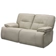 Pemberly Row Contemporary Oyster Power Reclining Sofa and Loveseat