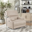 Pemberly Row Contemporary Linen Power Reclining Sofa and Two Recliners