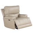 Pemberly Row Contemporary Linen Power Reclining Sofa and Two Recliners