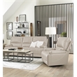 Pemberly Row Contemporary Linen Power Reclining Sofa and Recliner