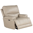 Pemberly Row Contemporary Linen Power Reclining Sofa and Recliner