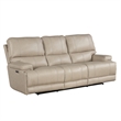 Pemberly Row Contemporary Linen Power Reclining Sofa and Loveseat