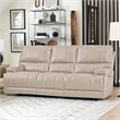 Pemberly Row Contemporary Linen Power Reclining Sofa and Loveseat