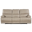 Pemberly Row Contemporary Linen Power Reclining Sofa and Loveseat