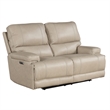 Pemberly Row Contemporary Linen Power Reclining Sofa and Loveseat